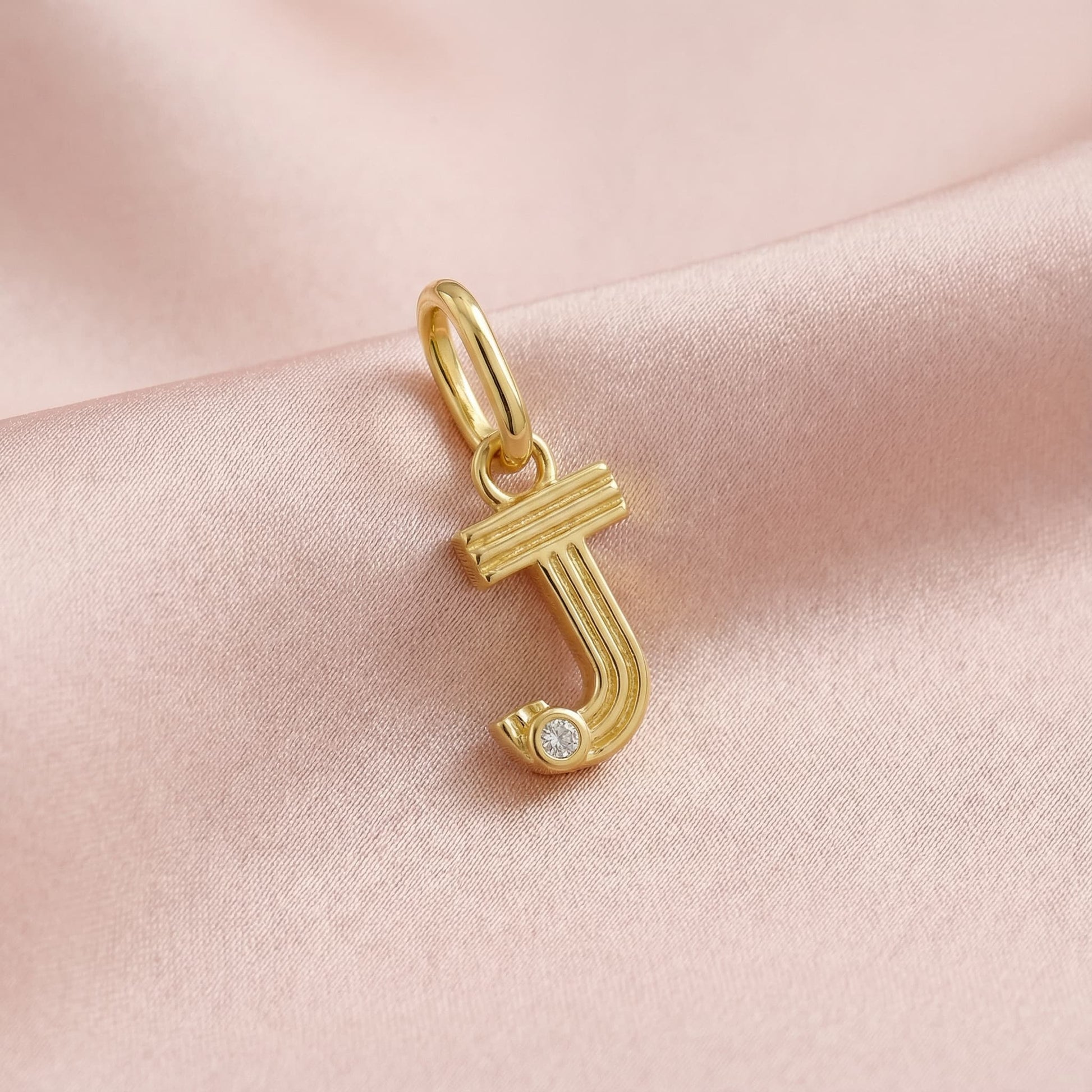 Initials charm pendant J