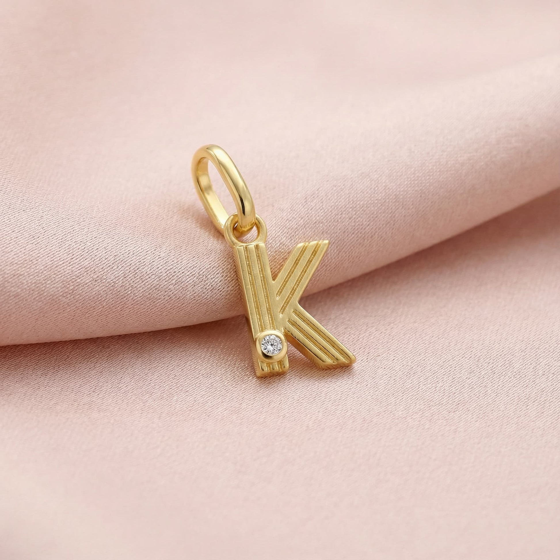 Initials charm pendant K