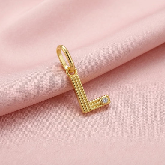 Initials charm pendant L