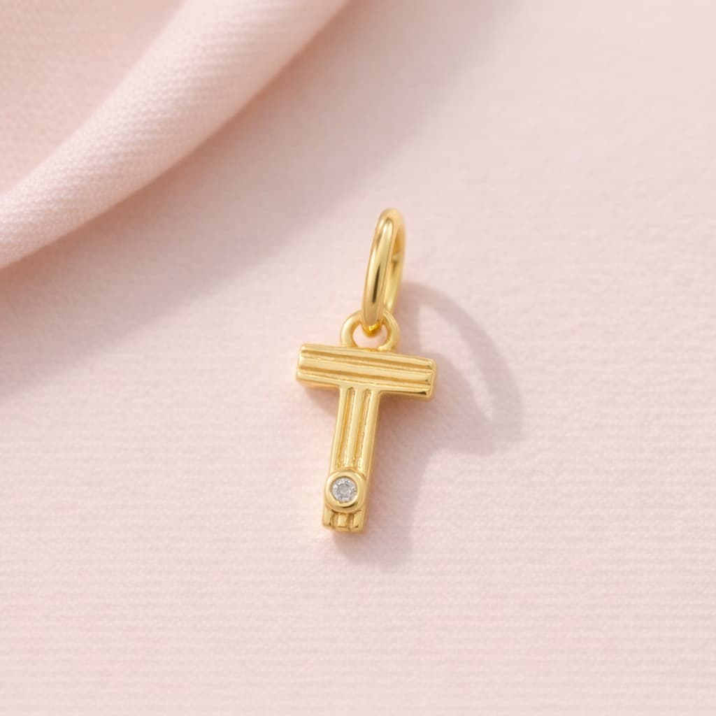 Initials charm pendant T
