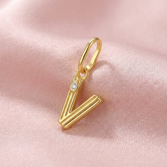 Initials charm pendant V