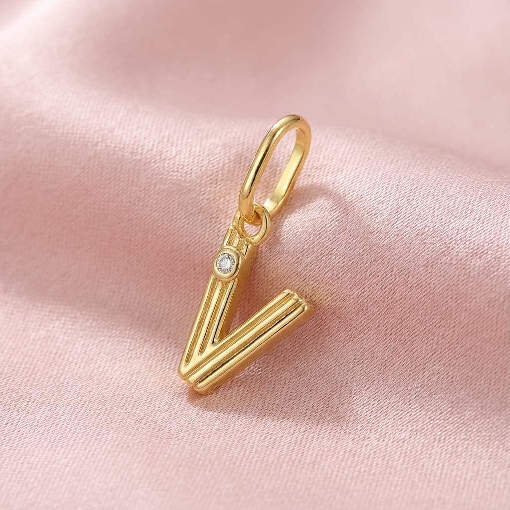 Initials charm pendant V