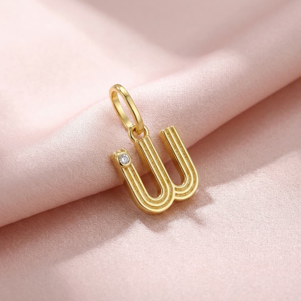 Initials charm pendant W