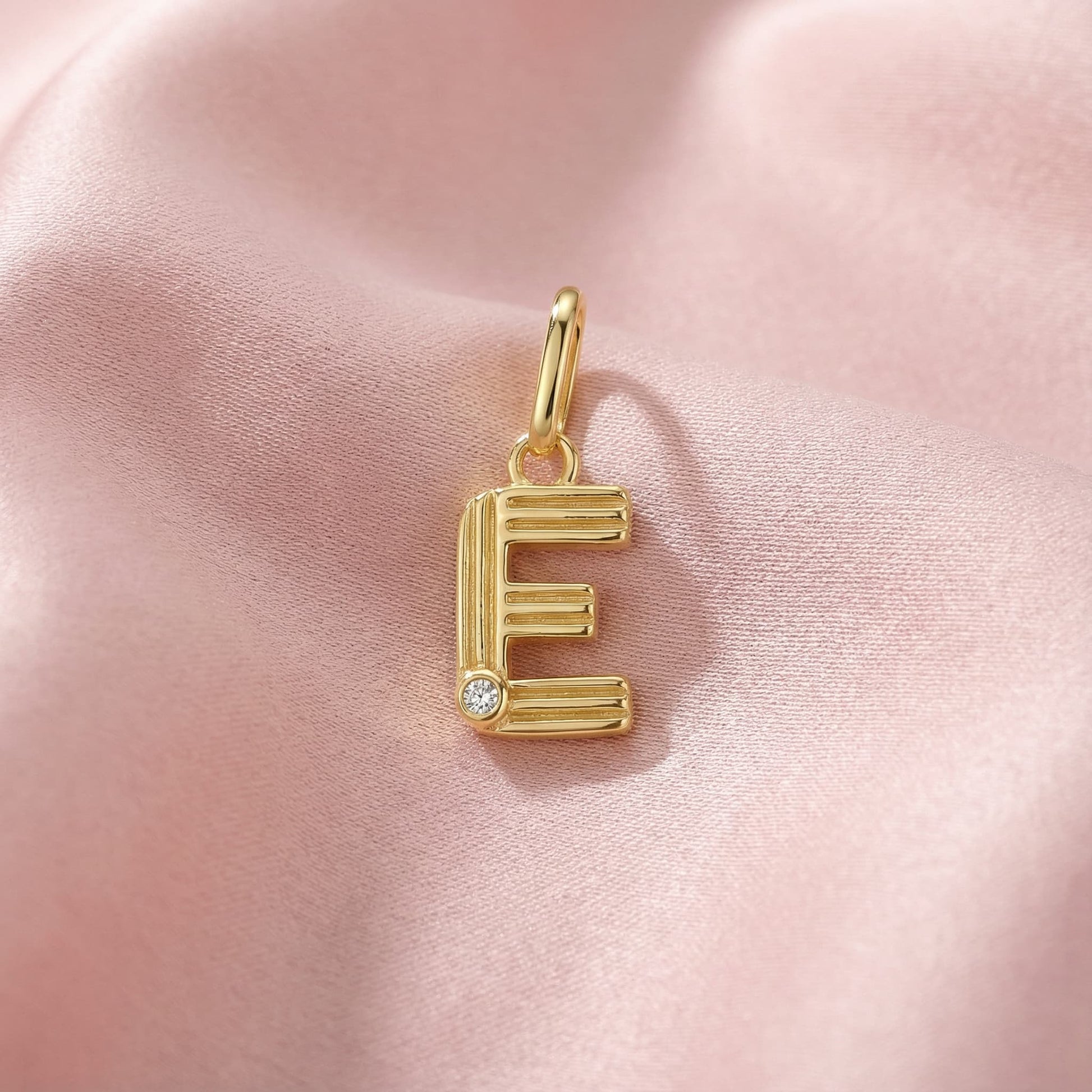 Initials charm pendant E
