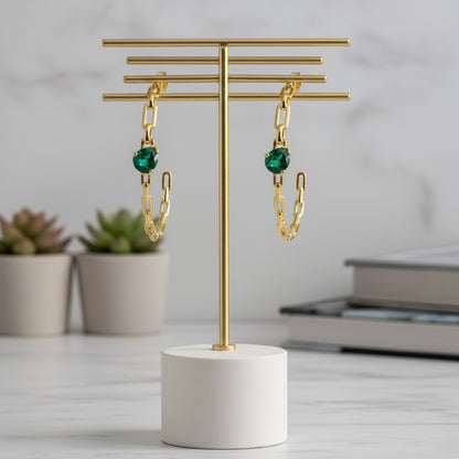 KiraKira Bold Hoops –  highlighting its festive sparkle and glamour, part of Nishani’s KiraKira Collection.