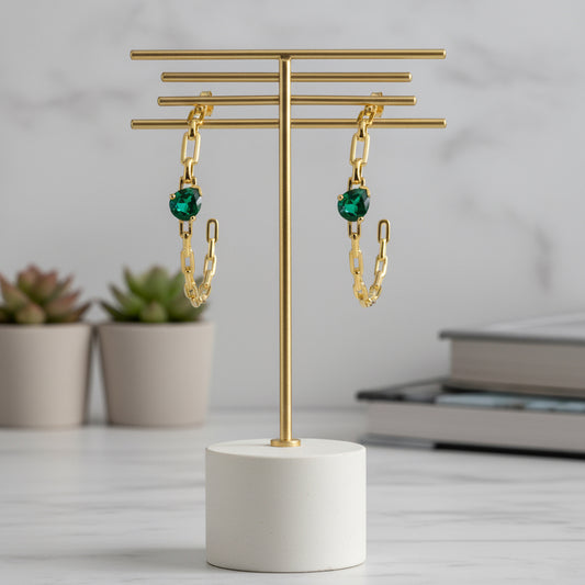 KiraKira Bold Hoops –  highlighting its festive sparkle and glamour, part of Nishani’s KiraKira Collection.