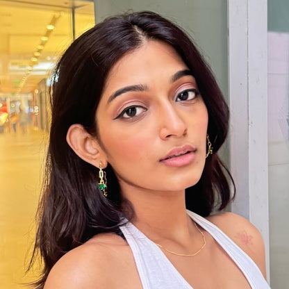 KiraKira Bold Hoops –  highlighting its festive sparkle and glamour, part of Nishani’s KiraKira Collection.