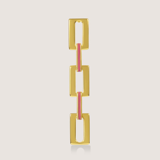 Mankai Link Earrings –  highlighting its vibrant enamel artistry and playful energy, part of Nishani’s Mankai Collection.