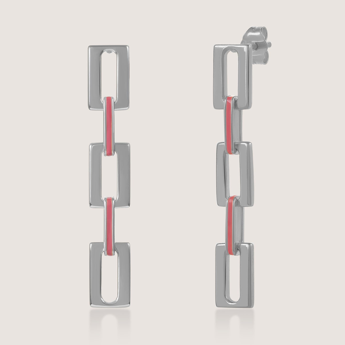 Mankai Link Earrings –  highlighting its vibrant enamel artistry and playful energy, part of Nishani’s Mankai Collection.