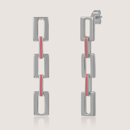 Mankai Link Earrings –  highlighting its vibrant enamel artistry and playful energy, part of Nishani’s Mankai Collection.