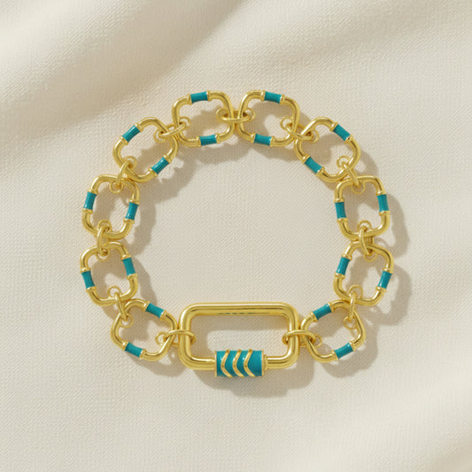 Mankai Statement Bracelet –  highlighting its vibrant enamel artistry and playful energy, part of Nishani’s Mankai Collection.