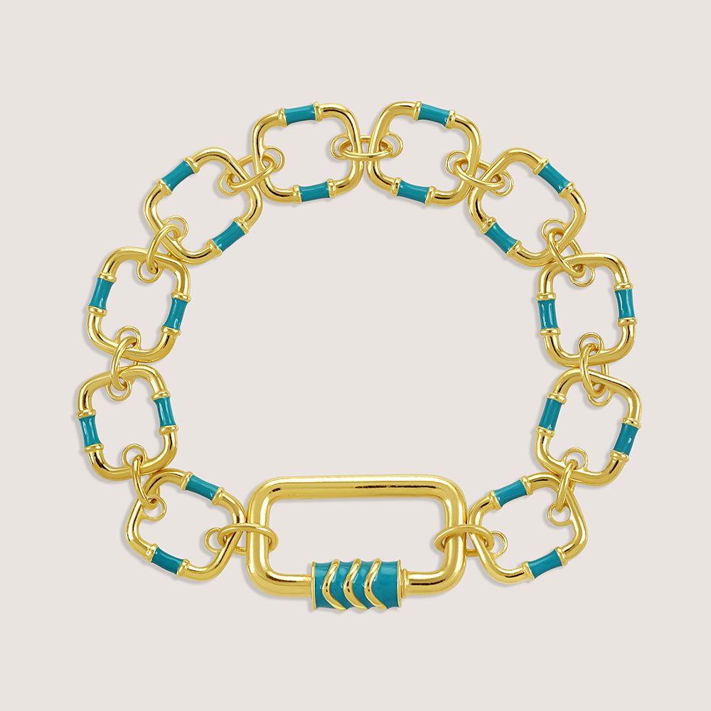 Mankai Statement Bracelet –  highlighting its vibrant enamel artistry and playful energy, part of Nishani’s Mankai Collection.