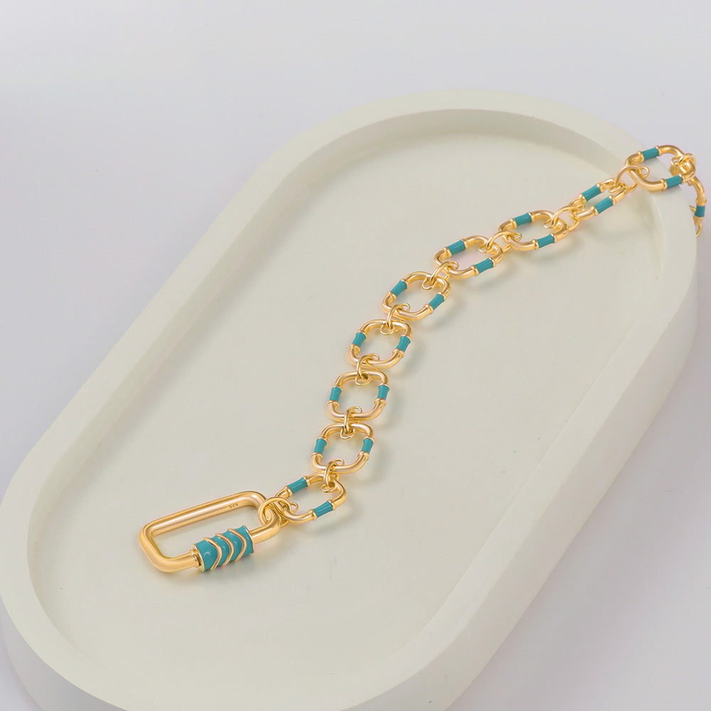 Mankai Statement Bracelet –  highlighting its vibrant enamel artistry and playful energy, part of Nishani’s Mankai Collection.