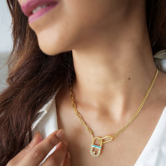 Mankai Statement Necklace – highlighting its vibrant enamel artistry and playful energy, part of Nishani’s Mankai Collection.