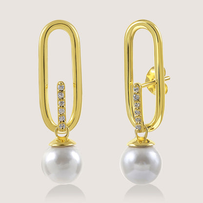 Mizuki Pearl Danglers –  highlighting its pearl elegance and sophisticated charm, part of Nishani’s Mizuki Collection.