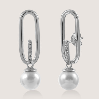 Mizuki Pearl Danglers –  highlighting its pearl elegance and sophisticated charm, part of Nishani’s Mizuki Collection.
