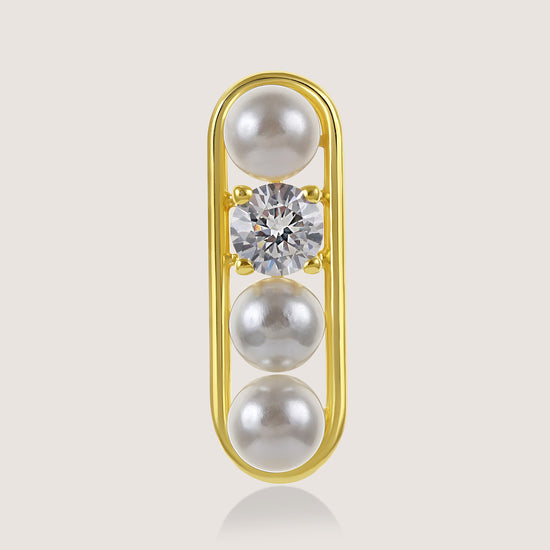 Mizuki Pearl Studs –  highlighting its pearl elegance and sophisticated charm, part of Nishani’s Mizuki Collection.
