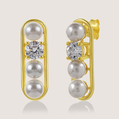 Mizuki Pearl Link Studs