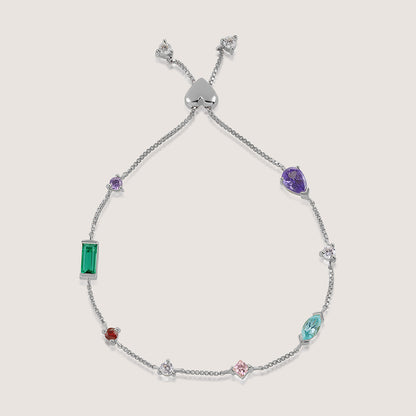 Multi-Colour Heart Bracelet - front angle highlighting its romantic, youthful, and elevated design from Nishani’s Heart Collection.