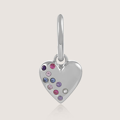Multi-Colour Heart Earrings –  front angle highlighting its romantic, youthful, and elevated design from Nishani’s Heart Collection.
