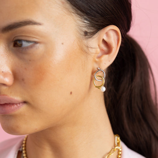 Yugen Knot-a-Pearl Earrings