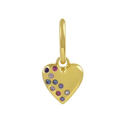 Multi-Color Heart Earrings