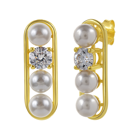 Mizuki Pearl Link Studs