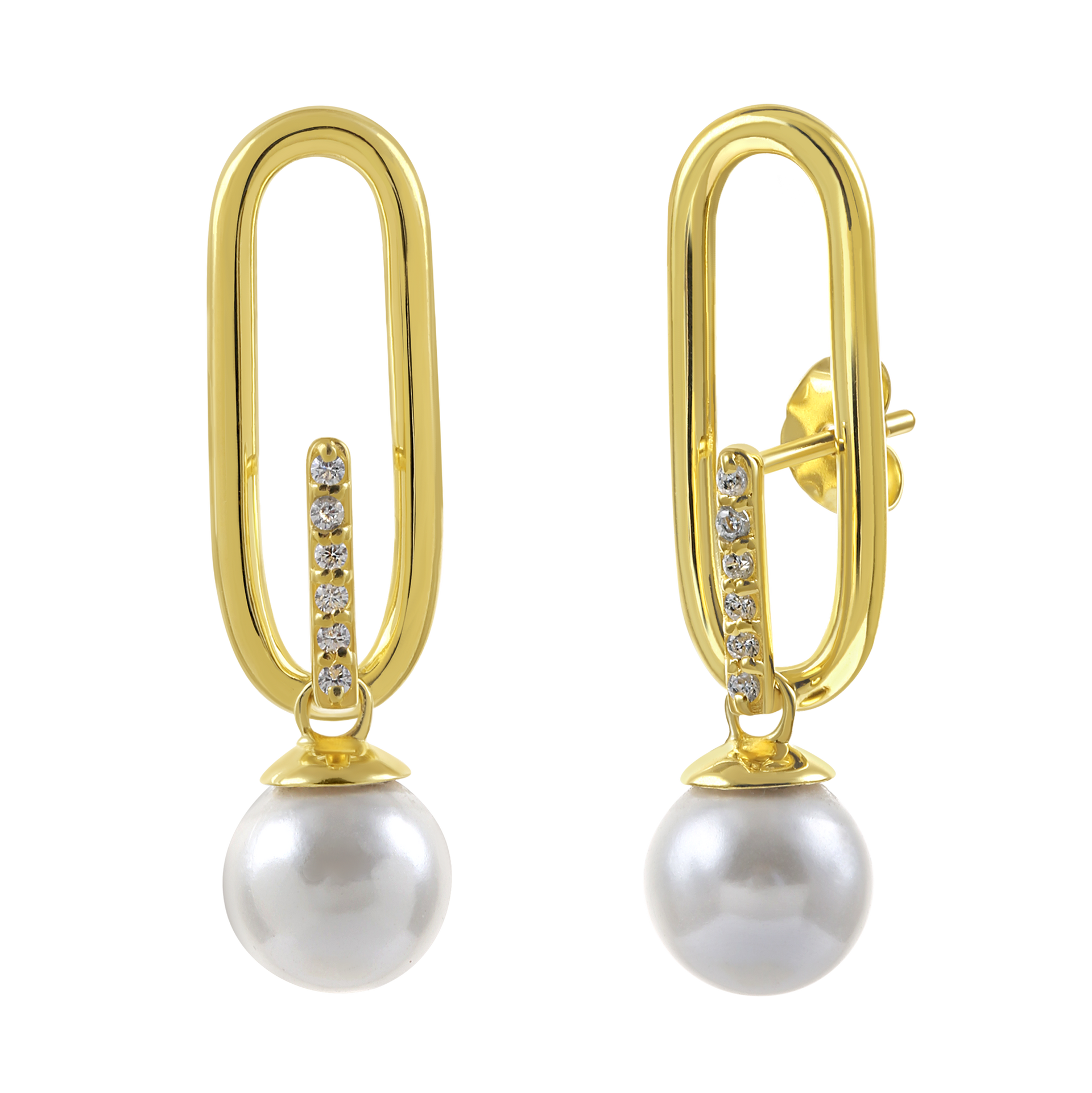 Mizuki Pearl Dangler Earrings