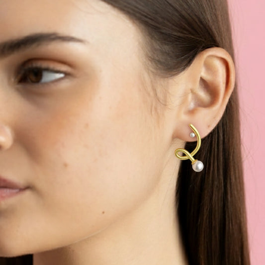 Ukiyo Twisted Pearl Earrings