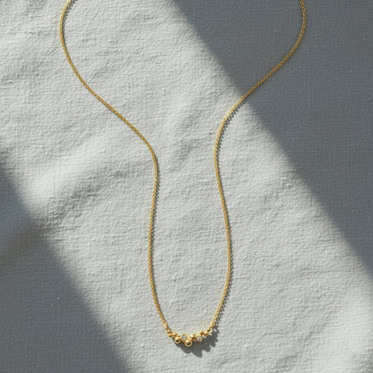 Ukiyo Ball Necklace — a minimal, gold-plated 925 silver design crafted for everyday wear from Nishani’s Ukiyo collection.