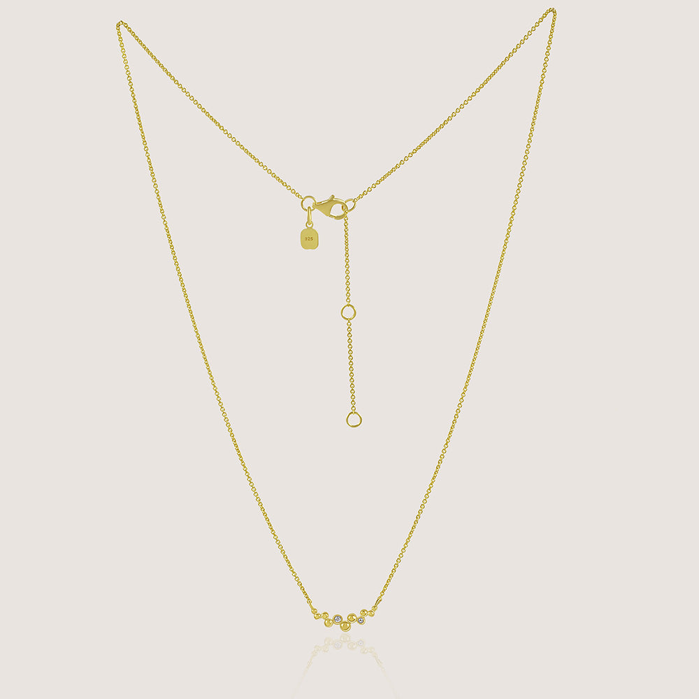 Ukiyo Ball Necklace — a minimal, gold-plated 925 silver design crafted for everyday wear from Nishani’s Ukiyo collection.