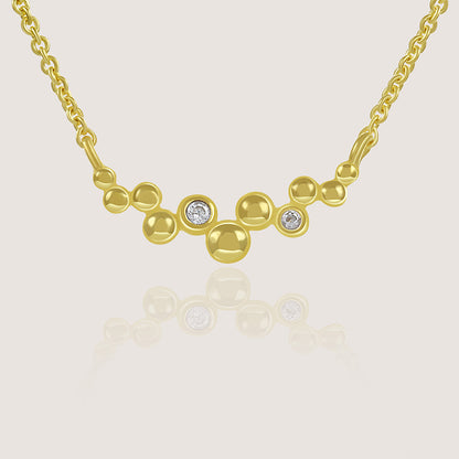 Ukiyo Ball Necklace — a minimal, gold-plated 925 silver design crafted for everyday wear from Nishani’s Ukiyo collection.
