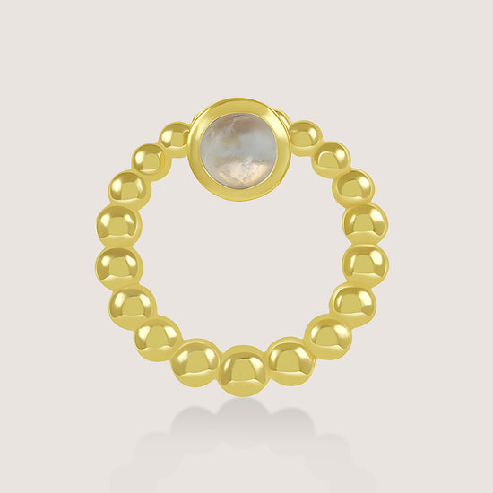 Ukiyo Ball Studs — a minimal, gold-plated 925 silver design crafted for everyday wear from Nishani’s Ukiyo collection.