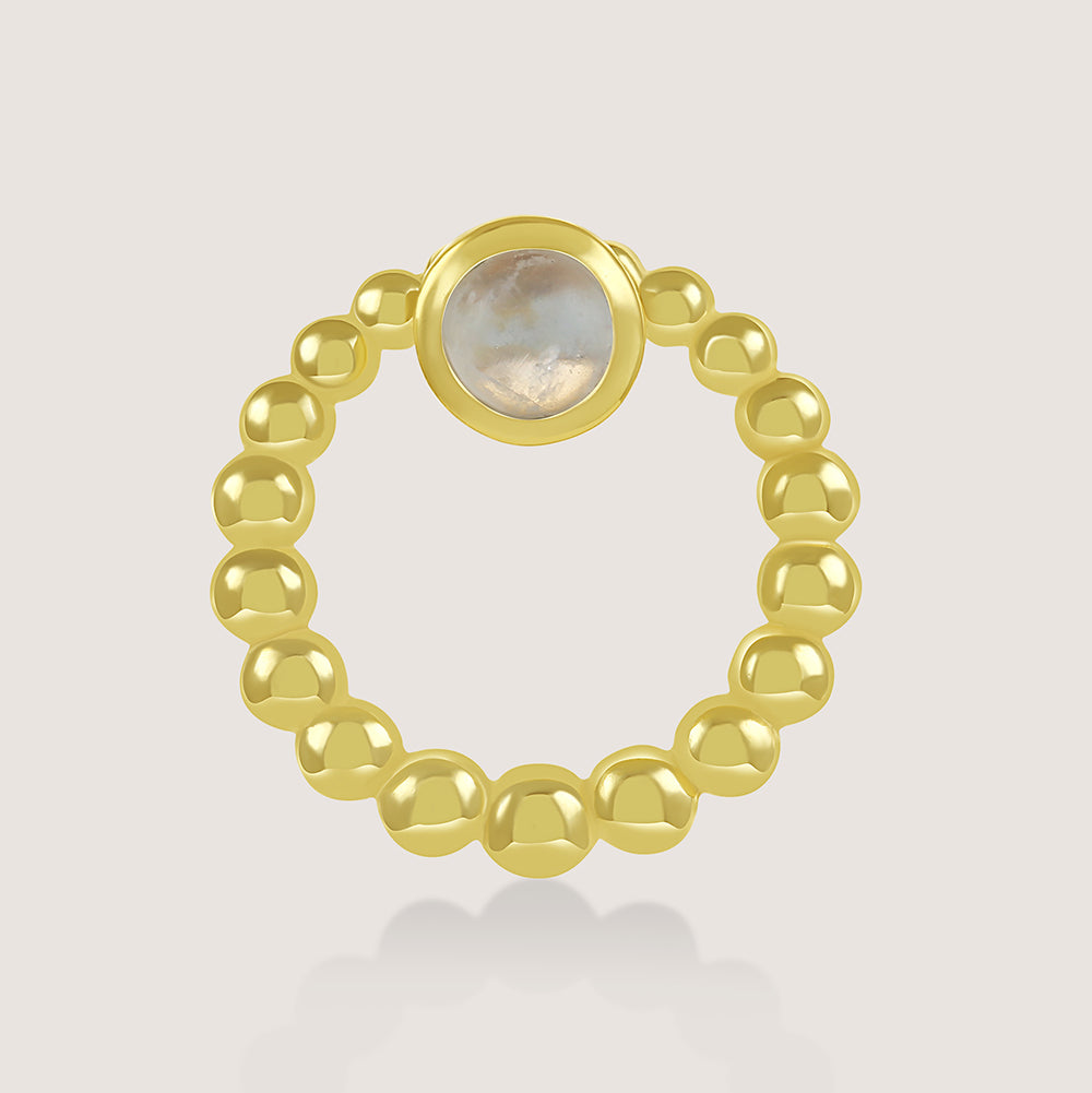 Ukiyo Ball Studs — a minimal, gold-plated 925 silver design crafted for everyday wear from Nishani’s Ukiyo collection.