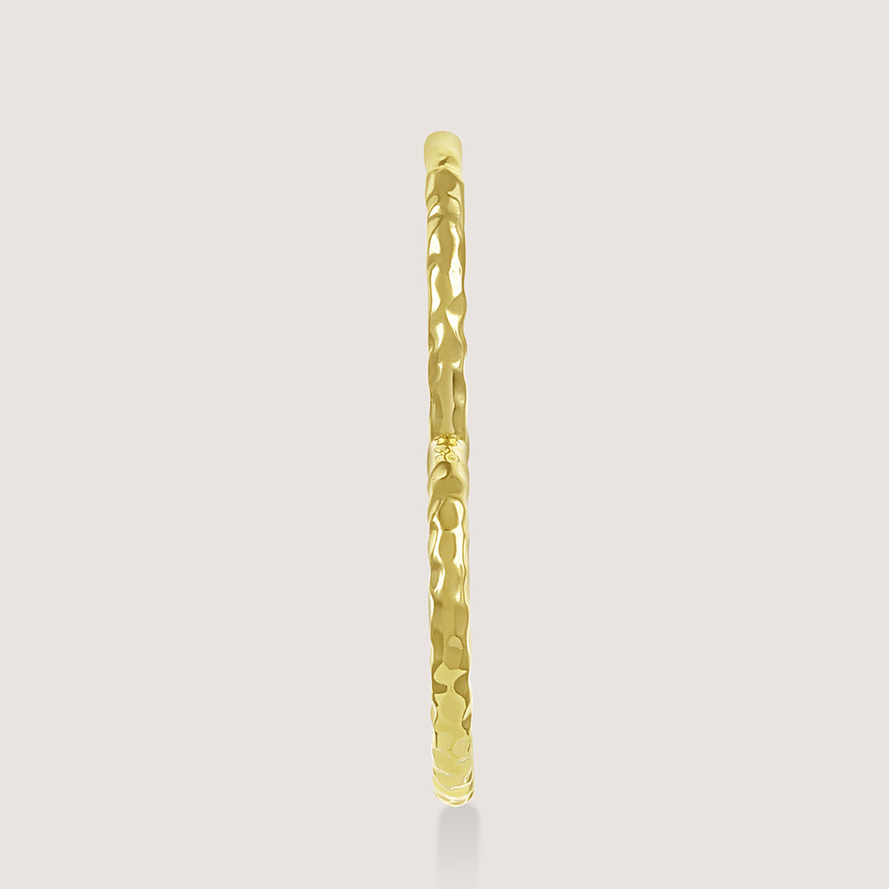 Ukiyo Textured Heart Hoops — a minimal, gold-plated 925 silver design crafted for everyday wear from Nishani’s Ukiyo collection.
