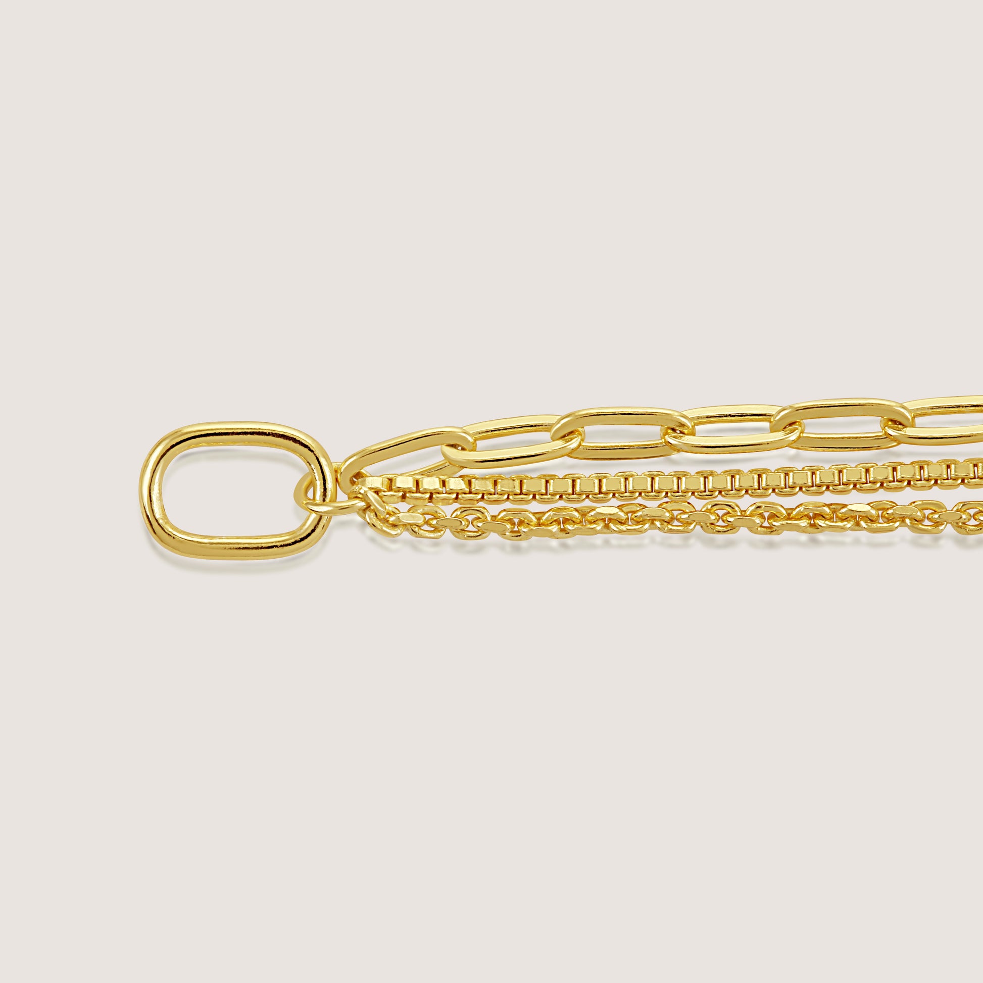 White Background - Close-up of KiraKira Layered chain