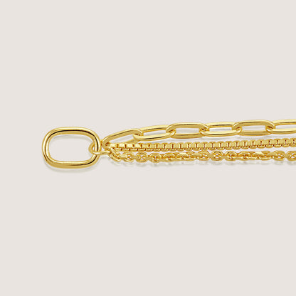 White Background - Close-up of KiraKira Layered chain