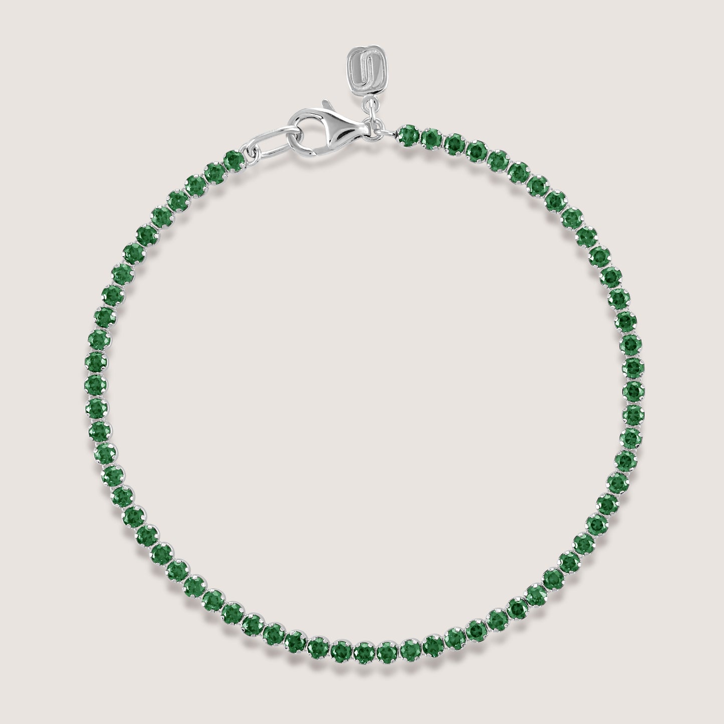 White Background - Front of KiraKira Tennis Bracelet | 925 Silver Gold & Rhodium-Plated from Nishani’s Kira Kira festive collection — handcrafted bracelet in gold-plated 925 silver.