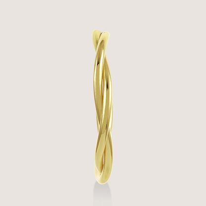 White Background - Side of Ukiyo twisted Hoops — a minimal, gold-plated 925 silver design crafted for everyday wear from Nishani’s Ukiyo collection.