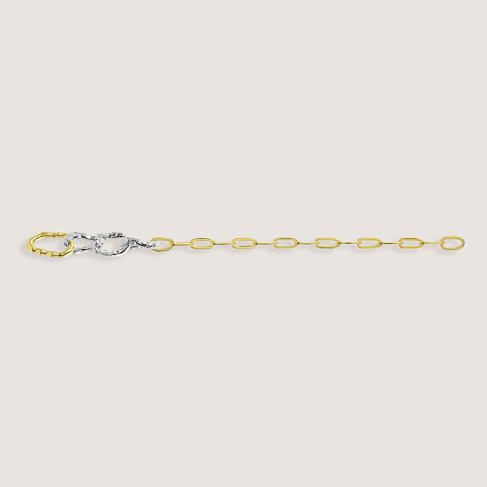 Yugen Bracelet – highlighting its bold dual-tone sophistication, part of Nishani’s Yugen Collection.