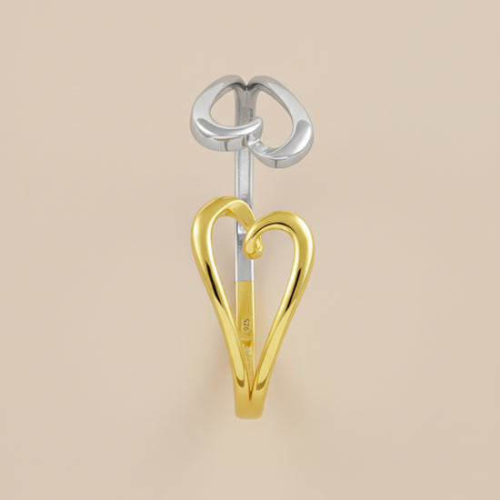 Yugen Heart Bangle – front angle highlighting its romantic, youthful, and elevated design from Nishani’s Heart Collection.