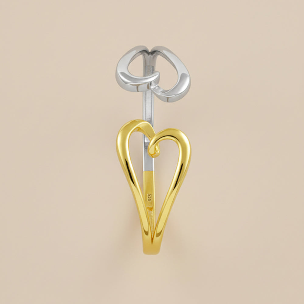 Yugen Heart Bangle – front angle highlighting its romantic, youthful, and elevated design from Nishani’s Heart Collection.