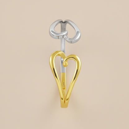 Yugen Heart Bangle – front angle highlighting its romantic, youthful, and elevated design from Nishani’s Heart Collection.