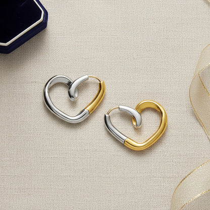 Yugen Heart Earrings -front angle highlighting its romantic, youthful, and elevated design from Nishani’s Heart Collection.