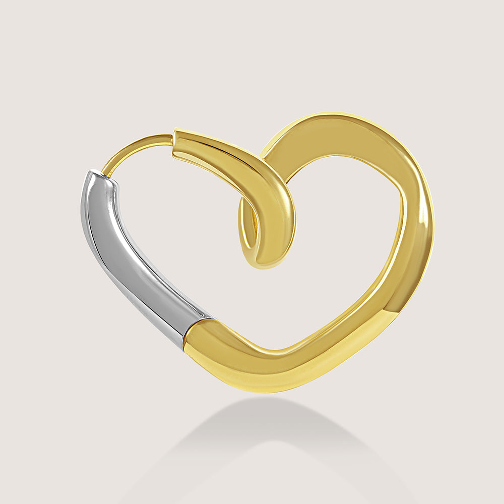 Yugen Heart Earrings -front angle highlighting its romantic, youthful, and elevated design from Nishani’s Heart Collection.