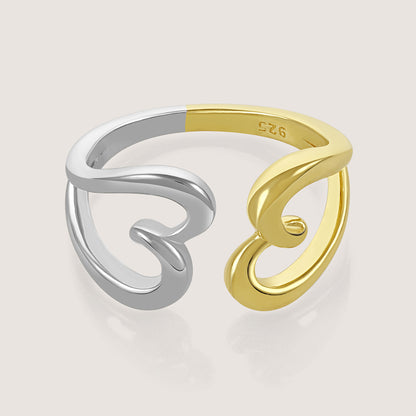 Yugen Heart Ring  - front angle highlighting its romantic, youthful, and elevated design from Nishani’s Heart Collection.