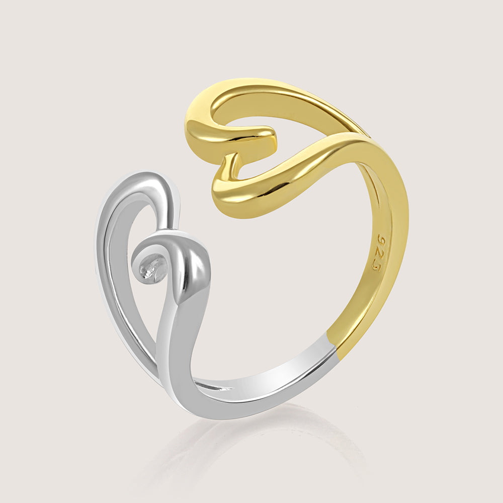 Yugen Heart Ring  - front angle highlighting its romantic, youthful, and elevated design from Nishani’s Heart Collection.