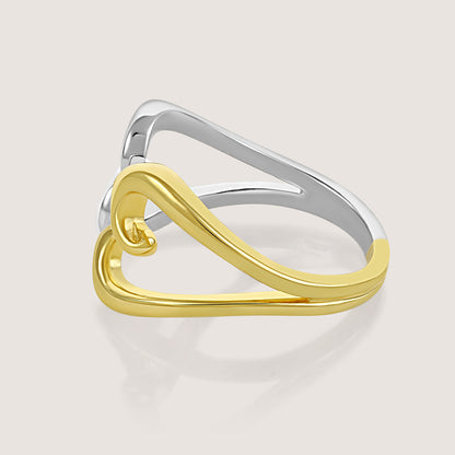 Yugen Heart Ring  - front angle highlighting its romantic, youthful, and elevated design from Nishani’s Heart Collection.