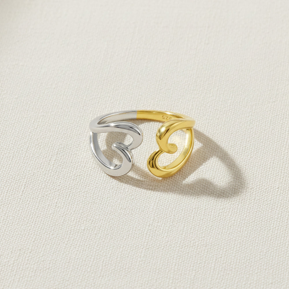 Yugen Heart Ring  - front angle highlighting its romantic, youthful, and elevated design from Nishani’s Heart Collection.