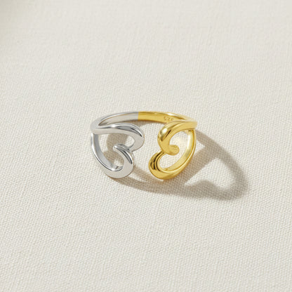Yugen Heart Ring  - front angle highlighting its romantic, youthful, and elevated design from Nishani’s Heart Collection.